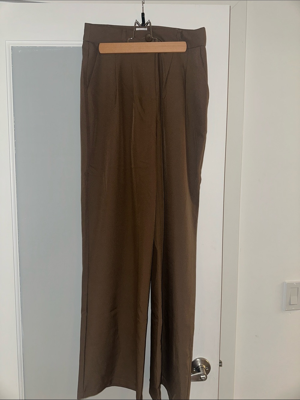 Princess Polly Archer Brown Wide-Leg Tailored Pants